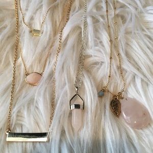 Rose Quartz Necklace Bundle